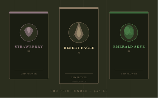 CBD Trio Bundle – Strawberry, Desert Eagle, Emerald Skye